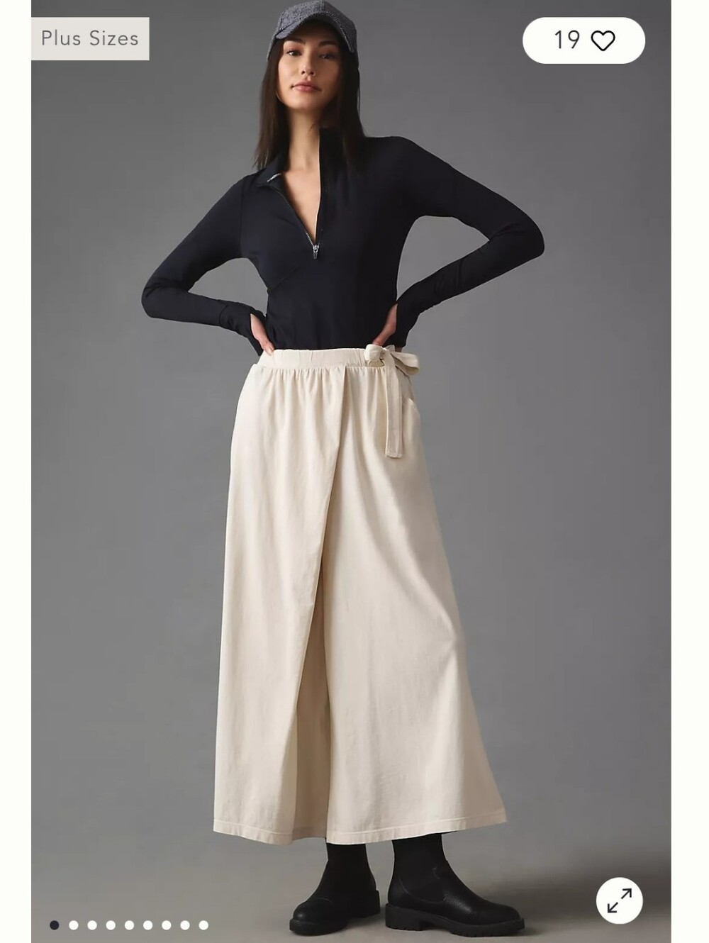 Anthropologie Daily Practice, Lightweight Pull-on Wrap Pants In Cream, Size US L